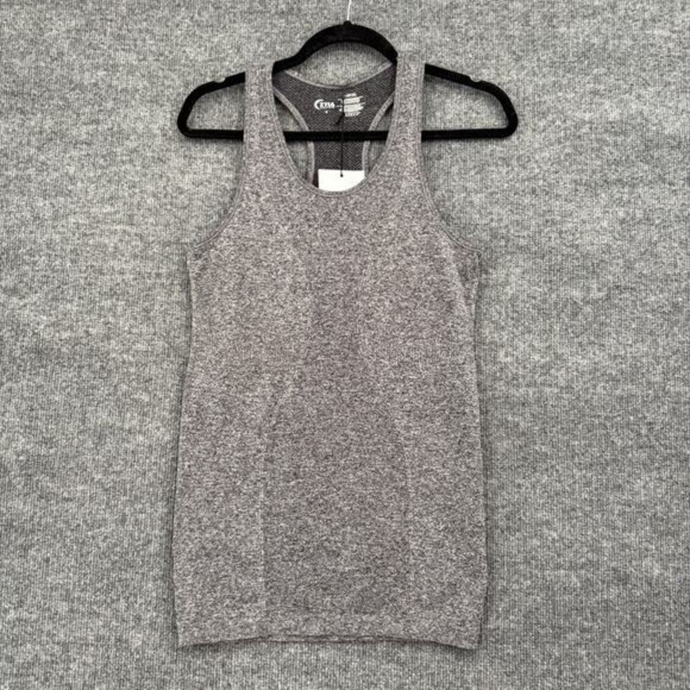 Zyia Active Copper Charged Tank Womens S Charcoal Heather Racerback Seamless